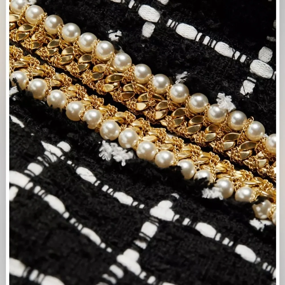 Alice + Olivia Sabina Threaded Windowpane Jacket - Picture 11 of 14